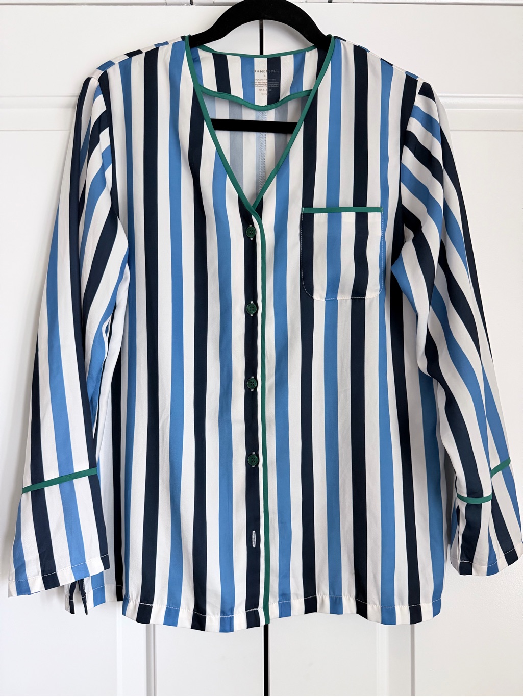 Summersalt Boyfriend Striped Sleep Shirt Size S